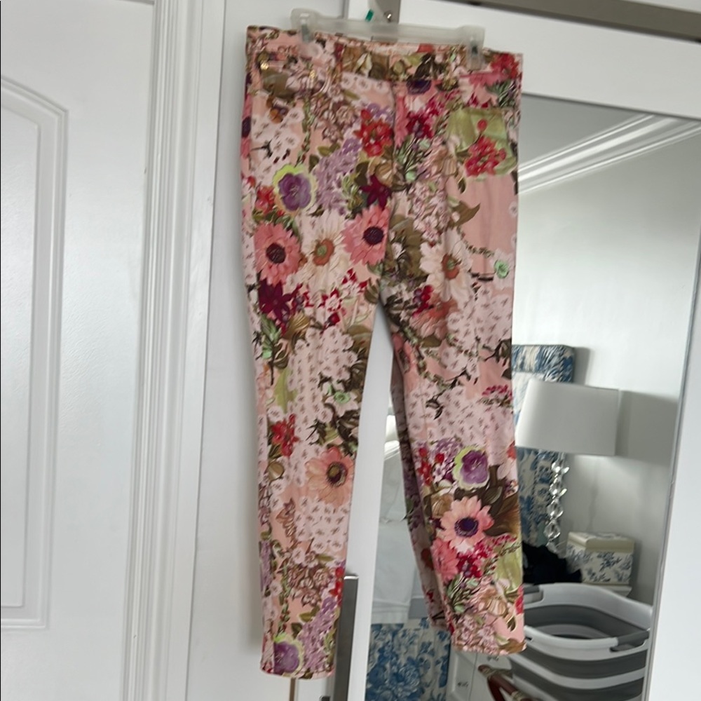 Tory Burch Floral Skinny Pants - Multicolor